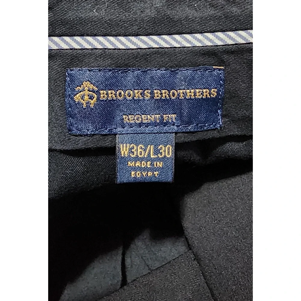 Brooks Brothers Men's Black Wool Stretch 2 Button Suit Size 42 Regular X 36 X 30
